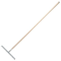 Neverbend Professional Garden Rake Long Handle