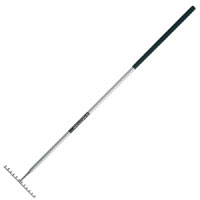 Select Stainless Steel Garden Soil Rake Long Softgrip Handle