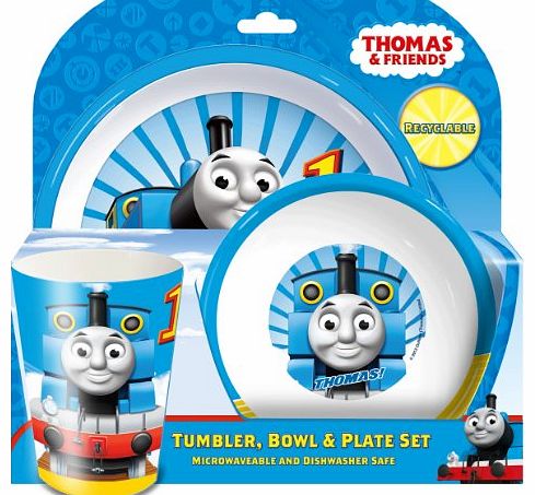 Spearmark 3-Piece Thomas The Tank Engine Tumbler, Bowl and Plate Set