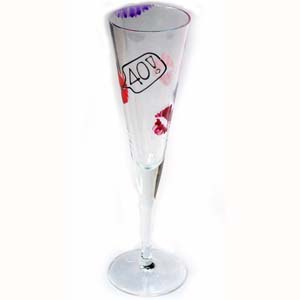 Birthday Lips Single Flutes 50th