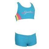 Speedo Girls Alisa 2 Piece Crop Top Boyleg