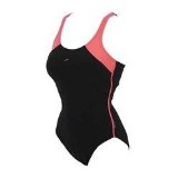 Speedo Premiere 1 Piece - Black and Coral