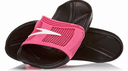  WOMENS RAPID II SLIDES FLIP FLOPS SANDALS BLACK PINK SIZE UK 4 - 78-046964020 (UK 6)