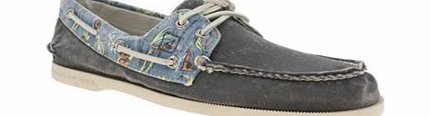 sperry Navy A/o 2-eye Tropic Print Shoes