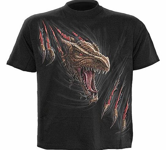 - Men - DRAGON RIP - T-Shirt Black - X-Large