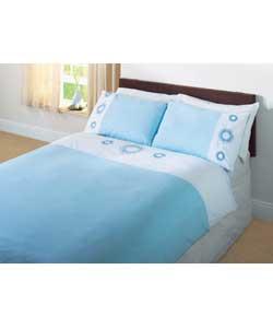 Spiral Cuff King Size Duvet Cover Set - Blue