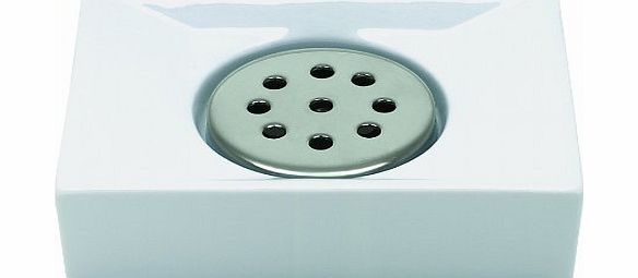 Spirella Quadro Stoneware Soap Dish, White