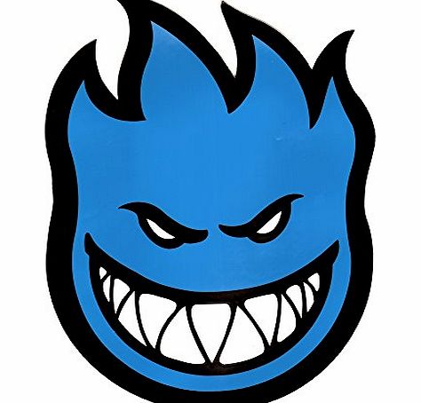 Wheels Blue Big Bighead Skateboard Sticker - 29cm high approx skate