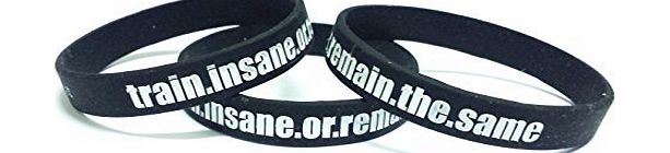 sportwristbands.net Fitness amp; Bodybuilding Accessoires - Train Insane or Remain the Same - Wristband Bracelet Clothing Gymwear Small