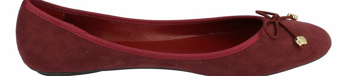 SPOT ON Burgundy Ballerina Shoe