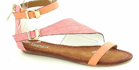 SPOT ON Coral Strappy Sandal