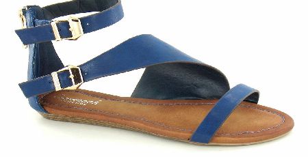 SPOT ON Navy Strappy Sandal