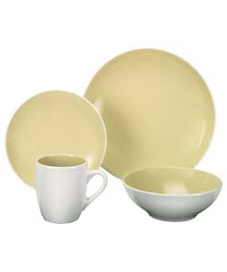 Spring 16 Piece Stoneware Dinner Set Biscuit