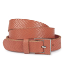 BUCKLE EMBOSSED LEATHER BELT