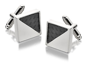 Carbon Fibre Cufflinks - 015307