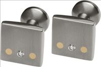 Titanium and Diamond Cufflinks with Dots