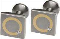 Titanium and Diamond Cufflinks with