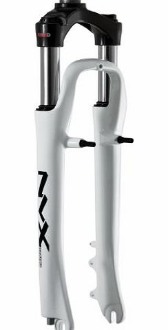 SR SUNTOUR  NVX-MLO 700c Suspension Fork: 255mm Ahead White. Disc Brake Only