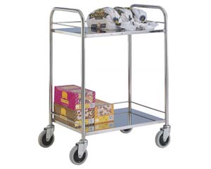 Stainless steel shelf trolley