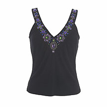 Star by Julien MacDonald Black gemstone jersey top