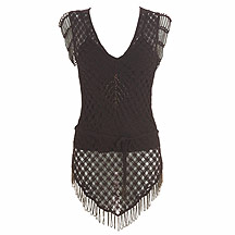 Star by Julien MacDonald Brown crochet tunic