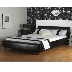 Star Collection , Coal, 5FT Black Kingsize Bedstead