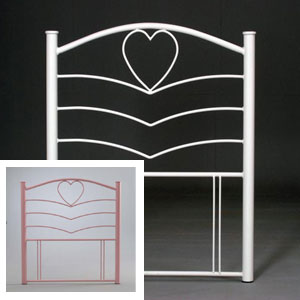 Star Collection , Love, 3FT Single Metal Headboard