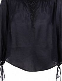 Star Mela Elin embroidered blouse Midnight blue 38/39,40