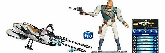 Star Wars Castas Bounty Hunter 3.75inch Action Figure and Speeder Bike - Class I Fleet Vehicle - Star Wars