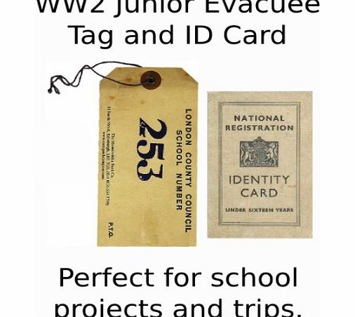 StarGifts Direct WW2 EVACUEE REPLICA JUNIOR ID IDENTITY CARD AND TAG