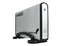 STARTECH .com 3.5in Silver USB 2.0 One Button IDE External Hard Drive Enclosure - storage enclosure -