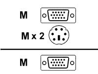 startech.com 3-in-1 keyboard / video / mouse (KVM) cable - 3