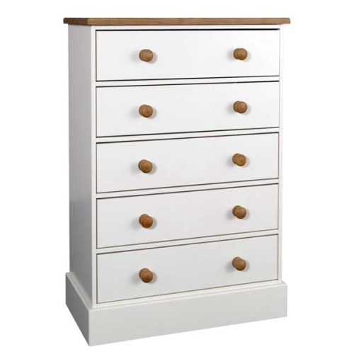 Balmoral White 5 Drawer Chest