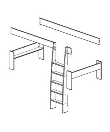 White Bunk Bed Conversion Kit