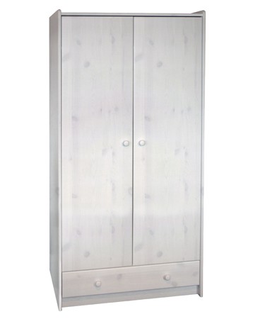 Steens Whitewash Pine Wardrobe