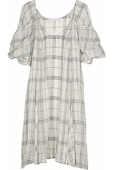 Giant check tunic dress