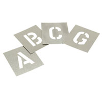 Atb Set Zinc Stencils Letters 1/2In