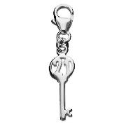 Sterling Silver 21 Key Charm