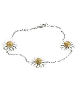 sterling Silver 3 Flower Bracelet