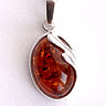 Silver Amber Pendant