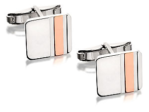 Silver And Copper Stripe Square Swivel