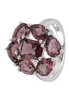 Sterling Silver and Purple Cubic Zirconia Multi