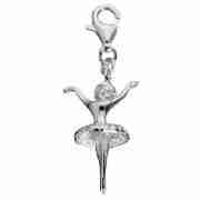 Sterling Silver Ballerina Charm