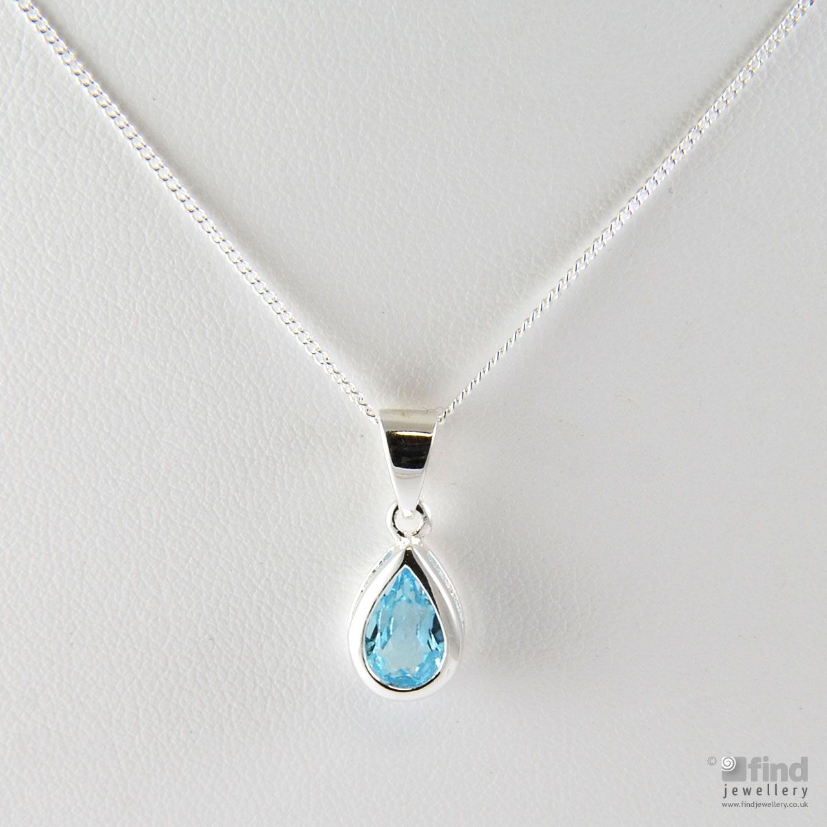 Sterling Silver Blue Topaz Pendant