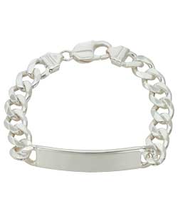 Sterling Silver Boys Solid Look ID Bracelet -