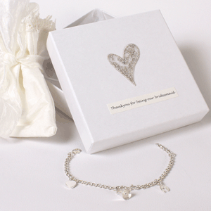 Sterling Silver Bridesmaid Charm Bracelet