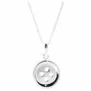 Sterling Silver Button Pendant