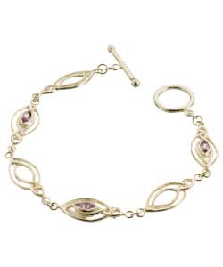 sterling Silver Celtic Amethyst Bracelet