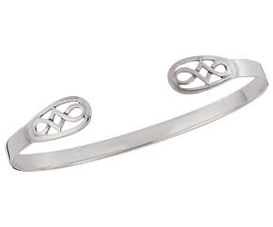 Silver Celtic Design Bangle