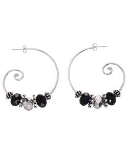 Sterling Silver Charm Hoop Earrings